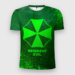 Мужская спорт-футболка Resident Evil - green gradient