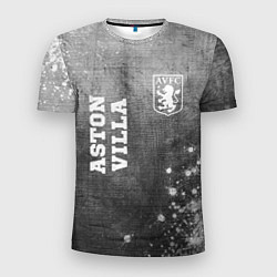 Футболка спортивная мужская Aston Villa - grey gradient вертикально, цвет: 3D-принт