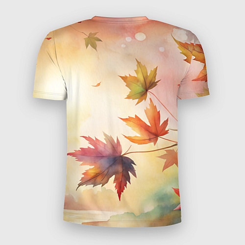 Мужская спорт-футболка Осенняя лисичка в школьной форме / 3D-принт – фото 2