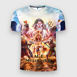 Мужская спорт-футболка Age of mythology персонажи