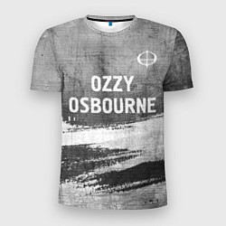 Мужская спорт-футболка Ozzy Osbourne - grey gradient посередине