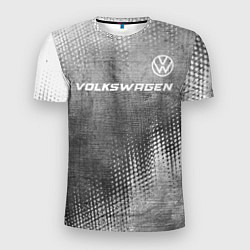 Мужская спорт-футболка Volkswagen - grey gradient посередине