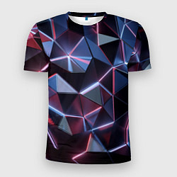 Футболка спортивная мужская Неоновые геометрические плиты, цвет: 3D-принт