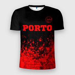 Футболка спортивная мужская Porto - red gradient посередине, цвет: 3D-принт