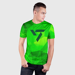 Футболка спортивная мужская Seventeen green poly, цвет: 3D-принт — фото 2
