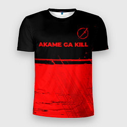 Мужская спорт-футболка Akame ga Kill - red gradient посередине