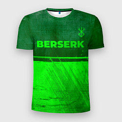 Мужская спорт-футболка Berserk - green gradient посередине