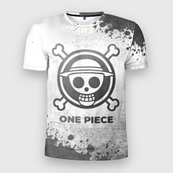 Мужская спорт-футболка One Piece - white gradient