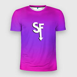 Футболка спортивная мужская Sally Face neon gradient, цвет: 3D-принт