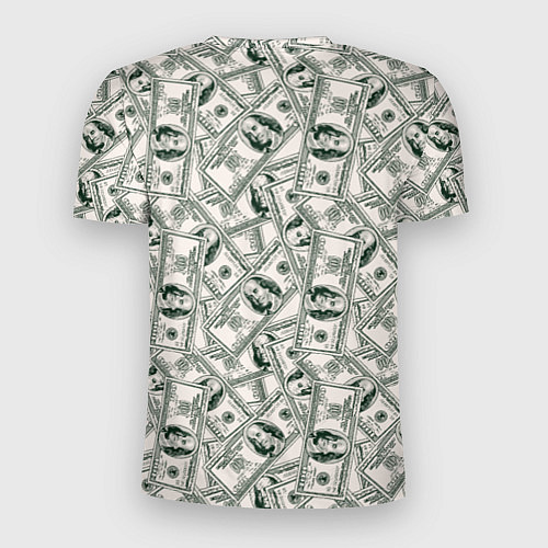 Мужская спорт-футболка Знак доллар - зелень / 3D-принт – фото 2