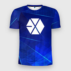 Футболка спортивная мужская Exo blue poly, цвет: 3D-принт