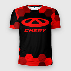 Мужская спорт-футболка Chery - red gradient