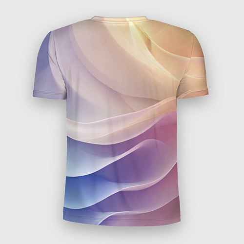 Мужская спорт-футболка Текстура с градиентом волны / 3D-принт – фото 2