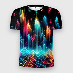 Футболка спортивная мужская Neon fantastic metropolis - vaporwave, цвет: 3D-принт