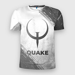 Мужская спорт-футболка Quake - white gradient