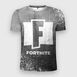 Мужская спорт-футболка Fortnite - grey gradient