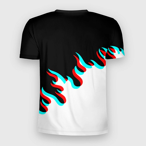 Мужская спорт-футболка Нирвана глитч огонь / 3D-принт – фото 2