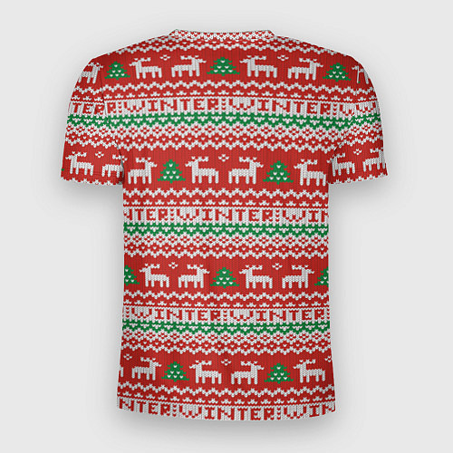 Мужская спорт-футболка Deer christmas pattern / 3D-принт – фото 2