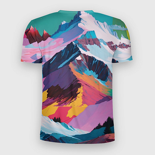 Мужская спорт-футболка Горы краски / 3D-принт – фото 2