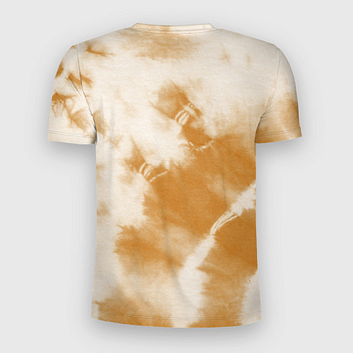 Мужская спорт-футболка Коричневый тай дай / 3D-принт – фото 2