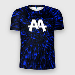 Мужская спорт-футболка Asking Alexandria blue energy