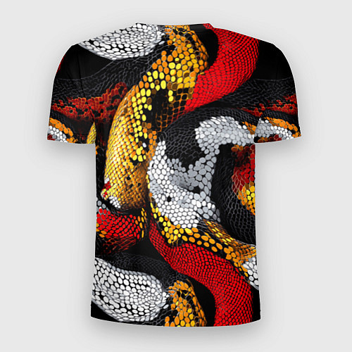 Мужская спорт-футболка Яркий змеиный паттерн / 3D-принт – фото 2