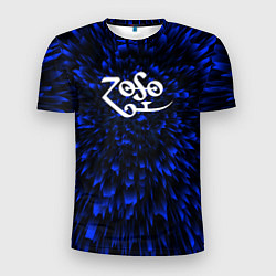 Футболка спортивная мужская Led Zeppelin blue energy, цвет: 3D-принт