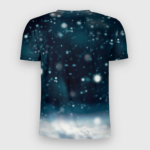 Мужская спорт-футболка Милый кролик - первый снег / 3D-принт – фото 2