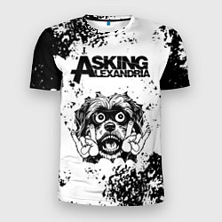 Мужская спорт-футболка Asking Alexandria - рок пес