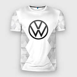 Футболка спортивная мужская Volkswagen white poly, цвет: 3D-принт