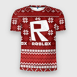 Мужская спорт-футболка Новогодний свитер ugly Roblox