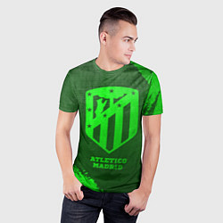 Футболка спортивная мужская Atletico Madrid - green gradient, цвет: 3D-принт — фото 2