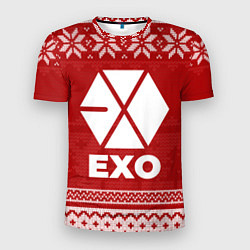 Футболка спортивная мужская Новогодний Exo, цвет: 3D-принт