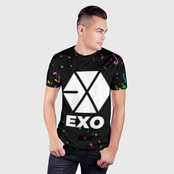 Футболка спортивная мужская Exo конфети, цвет: 3D-принт — фото 2