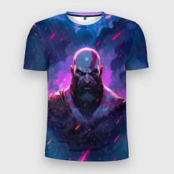 Футболка спортивная мужская Kratos - neon rain, цвет: 3D-принт