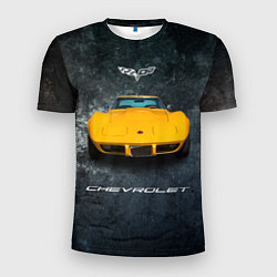 Мужская спорт-футболка Спортивный американский Chevrolet Corvette
