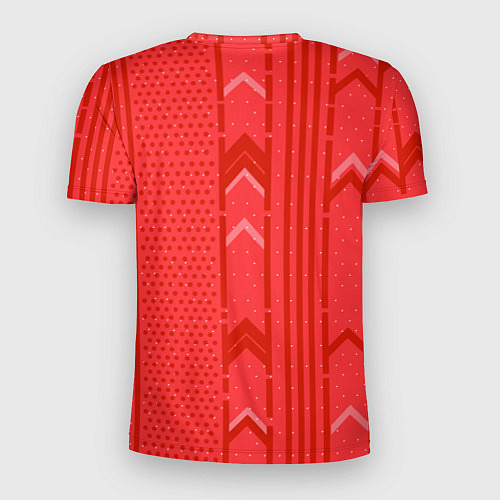 Мужская спорт-футболка Закулисье красные обои / 3D-принт – фото 2
