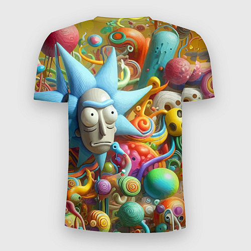 Мужская спорт-футболка Рик Санчес - абстракция / 3D-принт – фото 2