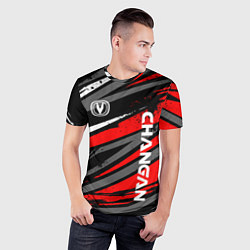Футболка спортивная мужская Changan - Red sport, цвет: 3D-принт — фото 2