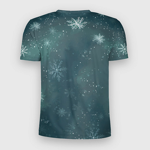 Мужская спорт-футболка Новогодний мопс в гирлянде / 3D-принт – фото 2