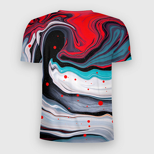 Мужская спорт-футболка Флюид арт абстракция / 3D-принт – фото 2