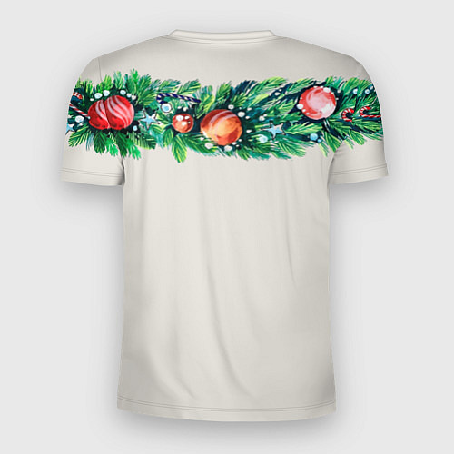 Мужская спорт-футболка Новогодняя женщина-паук с горячим шоколадом / 3D-принт – фото 2