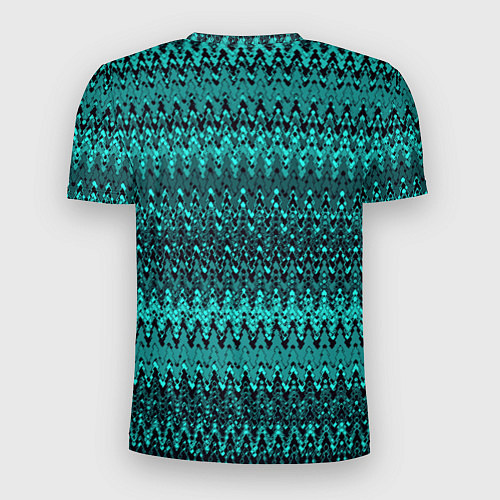 Мужская спорт-футболка Бирюзовый узоры / 3D-принт – фото 2