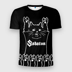 Мужская спорт-футболка Sabaton: cat rock