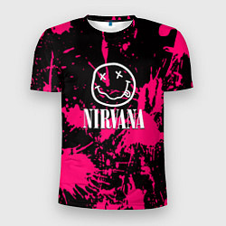 Мужская спорт-футболка Nirvana pink color