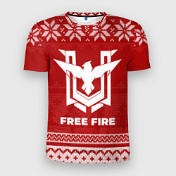 Мужская спорт-футболка Новогодний Free Fire