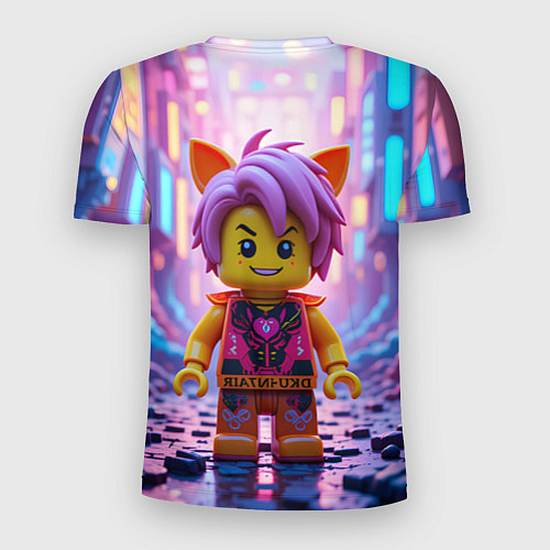 Мужская спорт-футболка Роблокс с фиолетовыми волосами / 3D-принт – фото 2