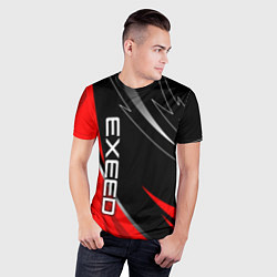 Футболка спортивная мужская Exeed - red uniform, цвет: 3D-принт — фото 2