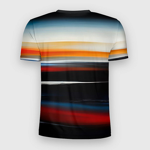 Мужская спорт-футболка Полосы разных цветов / 3D-принт – фото 2