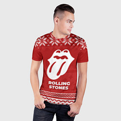 Футболка спортивная мужская Новогодний Rolling Stones, цвет: 3D-принт — фото 2